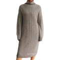 Winter fashion designer women custom classy sweater dresses womens long sweaters dress